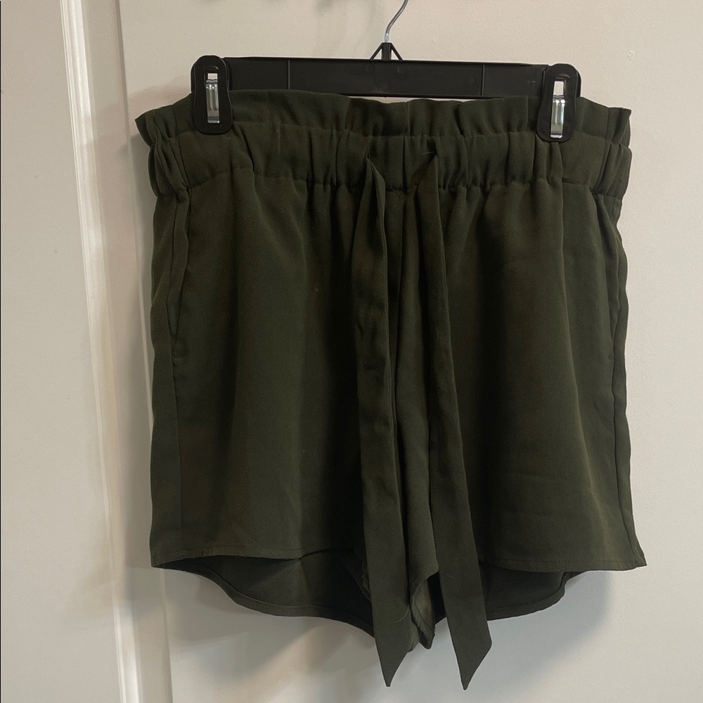 LOFT High Waist Dark Green Women's Shorts